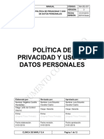 Politicas de Uso de Datos Marly