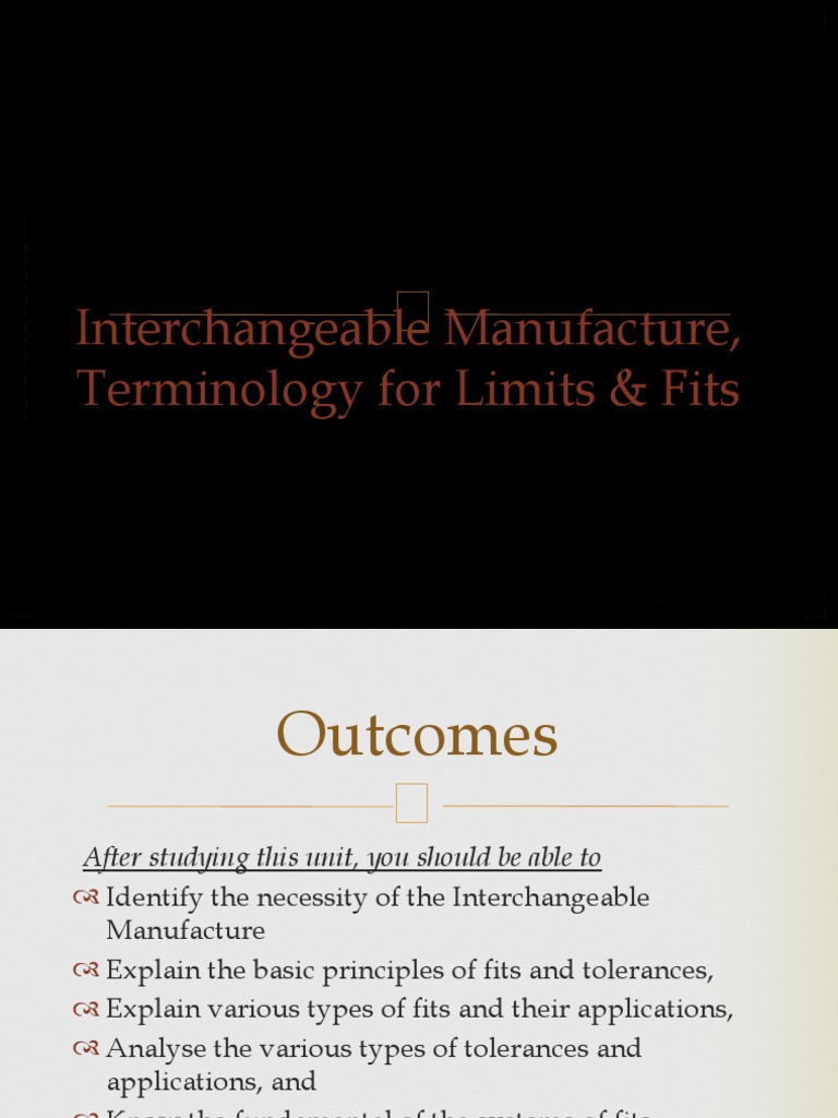 Interchangeable Manufacturing & Fits Guide | PDF | Engineering ...