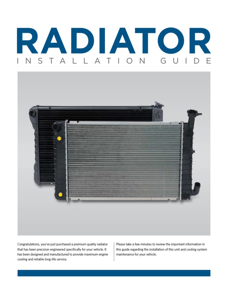 Manual - de - Instalacion de Radiador | PDF | Radiator | Heat Transfer