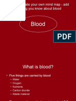 Blood: Starter: Create Your Own Mind Map - Add Anything You Know About Blood