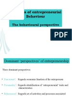 Theories of Entrepreneurial Behaviour