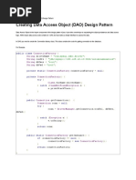 Creating Data Access Object (DAO) Design Pattern