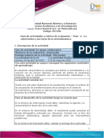 Guia de Actividades y Rúbrica de Evaluación - Paso 4 - La Calorimetría y Las Leyes de La Termodinámica