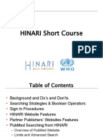 HINARI Short Course English 03 2009