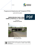 Inspección Del Paso A Desnivel Sobre La Ruta No.23. Ruta Nacional No.27