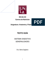 Texto Guía. Sistema Digestivo. Generalidades