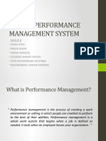 A Good Performance Management System