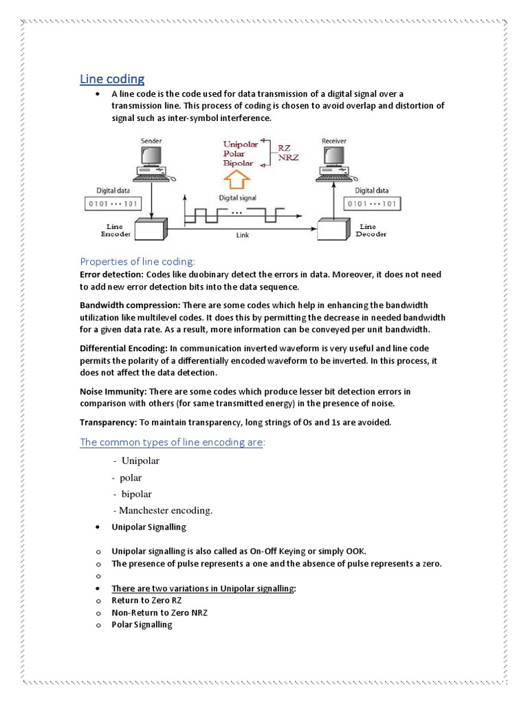 Line Coding Report | PDF | Information And Communications Technology | Data