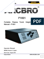 Portable Plasma Torch Height Controller Manual - F1621: Service Support Spirit