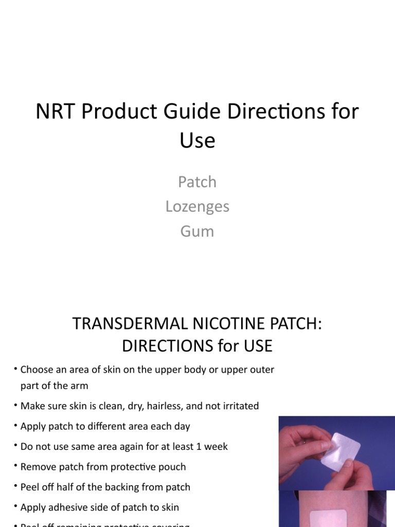 Nicotine Replacement Products Presentation PDF Herbal And Fungal