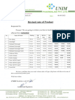 Revise Rate List by Unim Pharma Lab PVT LTD