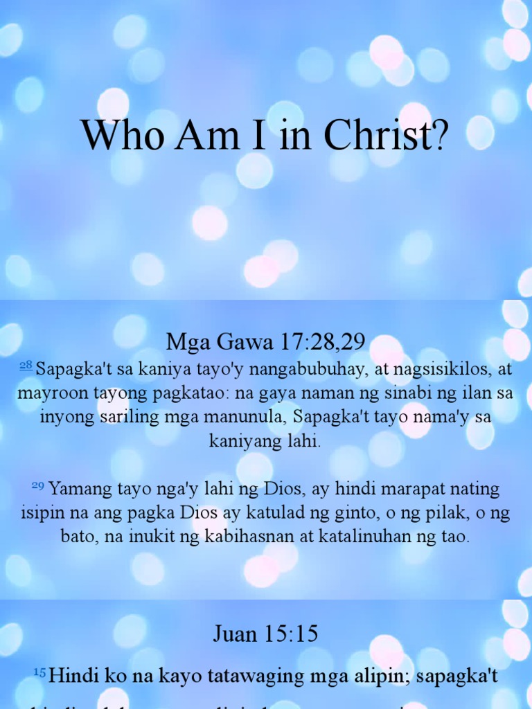 Who Am I in Christ | PDF