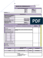 Esquema Sesión de Aprendizaje 2022