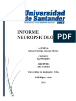 Informe NEUROPSICOLOGICO..