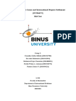 International Law Issues and International Dispute Settlement (INTR6075) - Mid Test