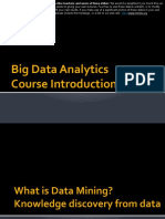 Big Data Analytics Course Introduction