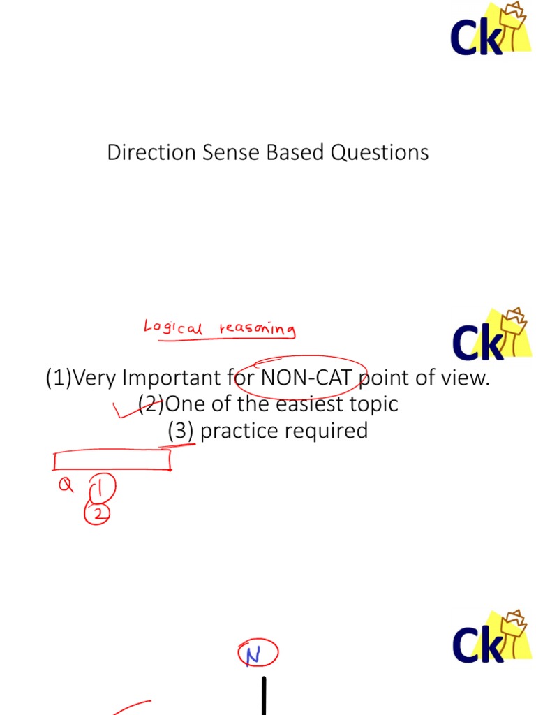 Direction Sense Question | PDF