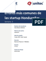 T3 Errores Más Comunes de Las Startup Hondureñas y Latinoamericanas