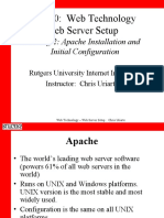 ITI-520: Web Technology Web Server Setup: Meeting 2: Apache Installation and Initial Configuration