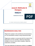 Research Methods & Designs: Regression Analysis