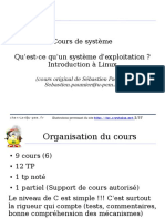 Cours de Système Qu'est-Ce Qu'un Système D'exploitation ? Introduction À Linux