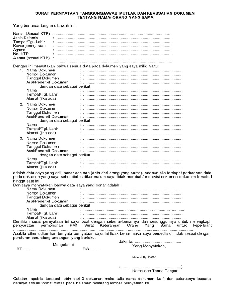 DECLARATION OF IDENTITY AND AUTHENTICITY OF DOCUMENTS CONCERNING THE