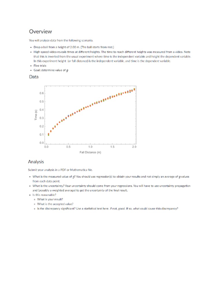 Ball Drop Experiment PDF