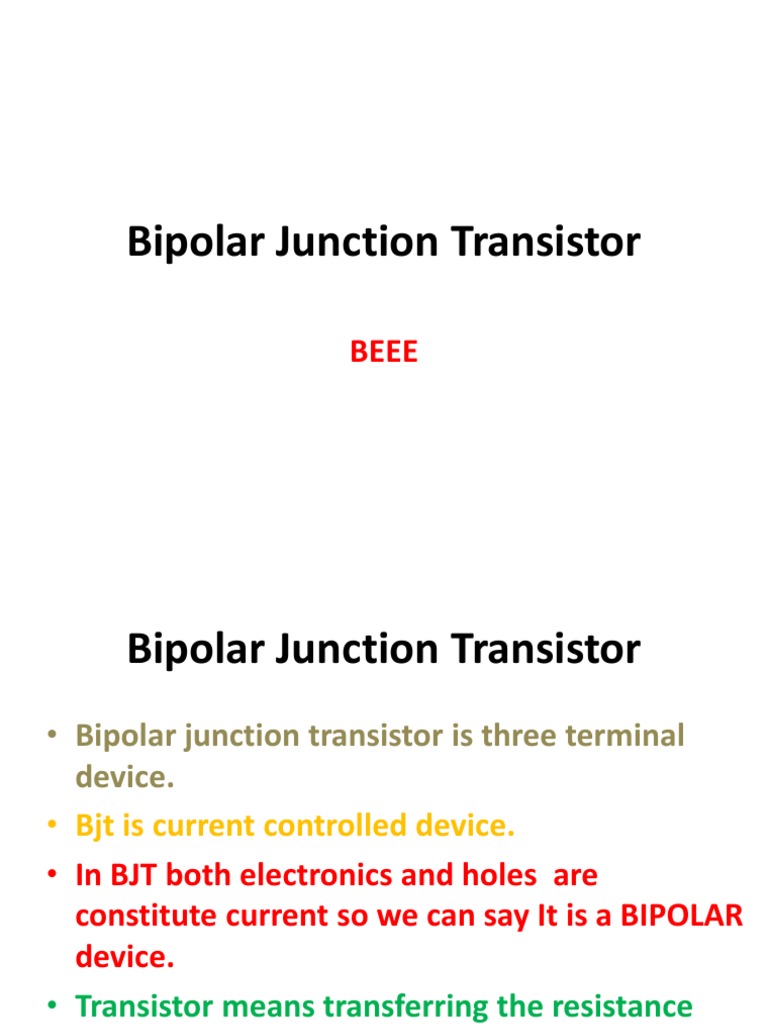 Bipolar Junction Transistor Guide | PDF | Bipolar Junction Transistor ...