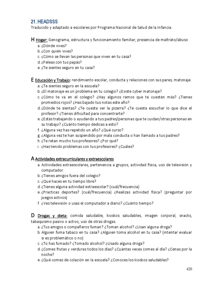 Anexo 21. - HeadSSS | PDF