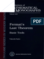 Fermats Last Theorem Basic Tools by Takeshi Saito