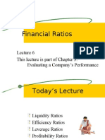 Financial Ratios: This Lecture Is Part of Chapter 3: Evaluating A Company's Performance