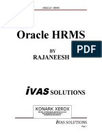 Oracle HRMS - Rajnish Trainer