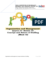 Organization and Management: Concept and Nature of Staffing