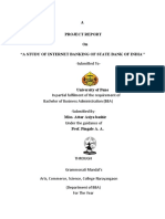 A Project Report On "A Study of Internet Banking of State Bank of India''