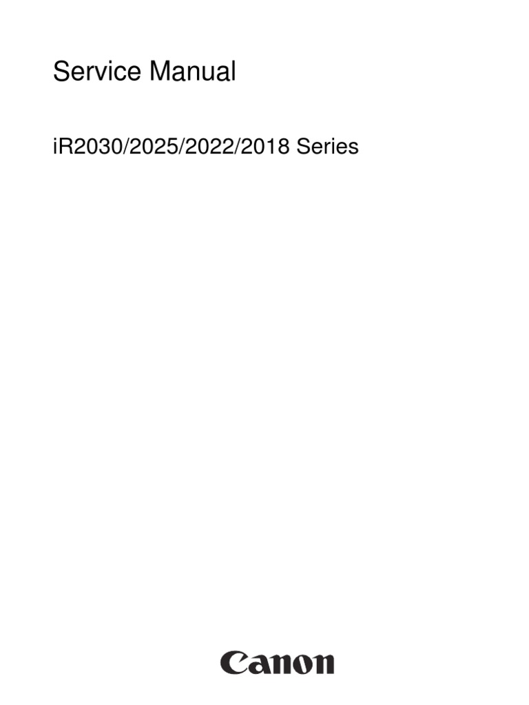 Canon Ir2030_series - Service Manual | Image Scanner | Signal (Electrical  Engineering)