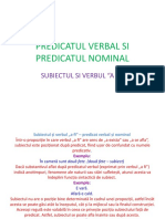 Predicatul Verbal Si Predicatul Nominal