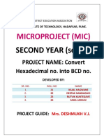 Microproject (Mic) : SECOND YEAR (Sem-4)