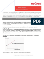 Session Summary Macroeconomic Factors: C A + M D