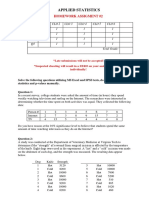 Applied Statistics: Homework Assigment #2