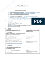 Lesson Plan in Mathematics: IFL: Don't Forget To Have Your IFLL