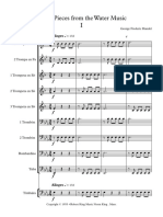 Three Pieces From The Water Music I Allegro Intrada - Partitura Completa