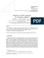 Solution of KDV Equation by Computer Algebra: He Ping, Chen Zheng, Fu Jun