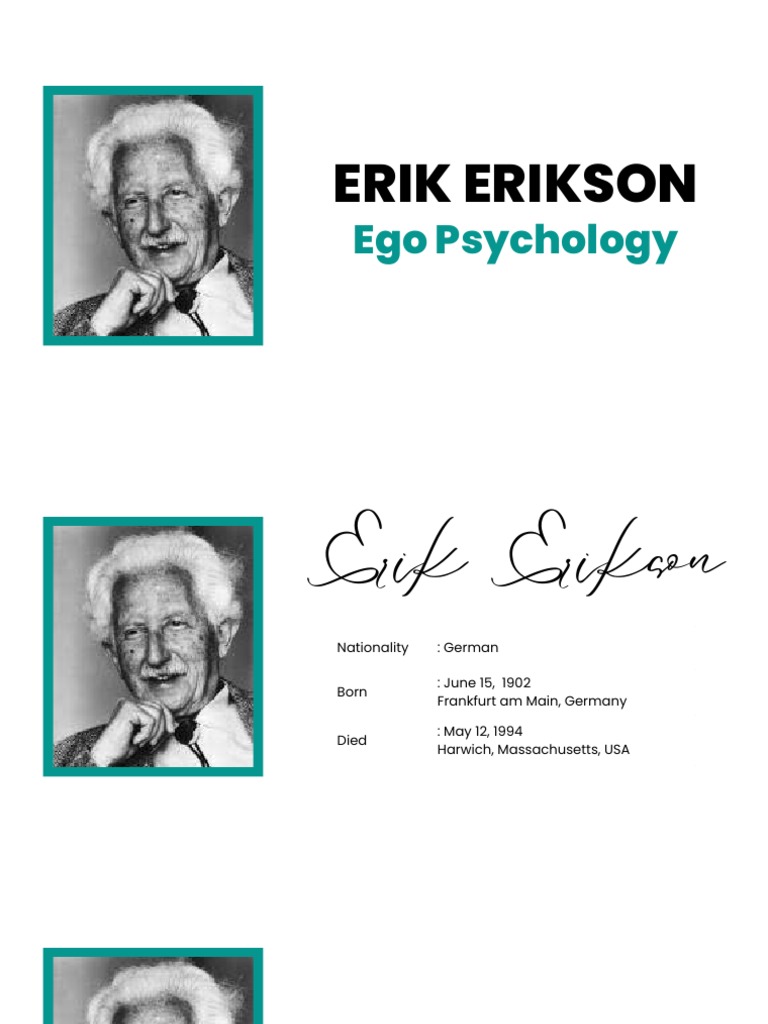 Erik Erikson Ego Psychology PDF