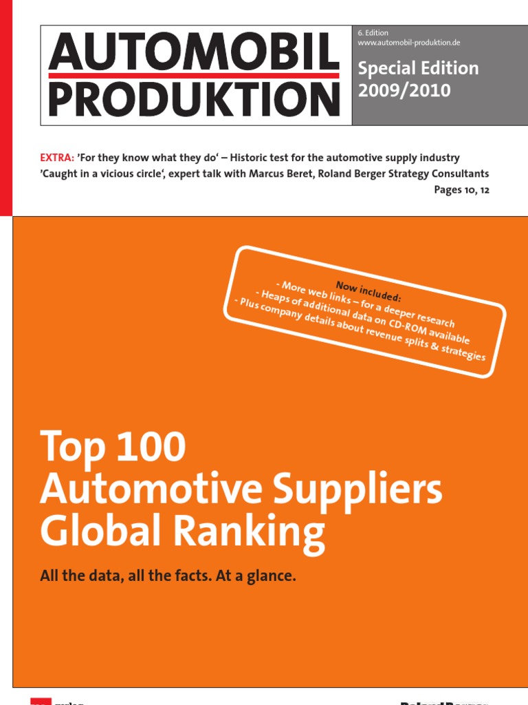 Top 100 Automotive Suppliers PDF Japanese Yen Renminbi