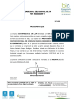 FD 3408 Certificado Serviambiental R.O BIOAGRICOLA