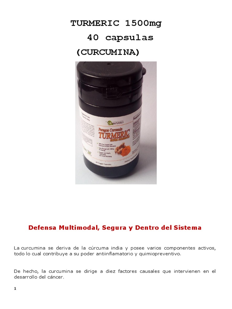 Turmeric 1500 MG 40 CapsulesOutput PDF