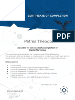 Certificate of Completion - Petrea Theodor