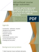 Instructional Course Design Outcomes