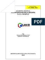 Learning Journal Tata Tempat