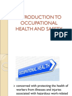 Introduction To Occupational Health and Safety